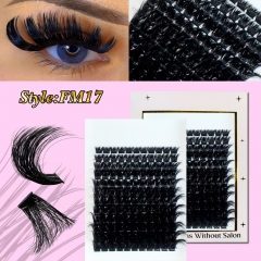 FM17 DIY Cluster Lashes 3D curl (8mm-24mm) Home Lash Extension White