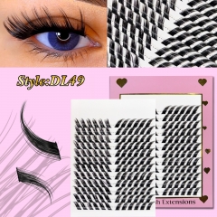 DL49 DIY Cluster Lashes D curl Home Lash Extension Pink