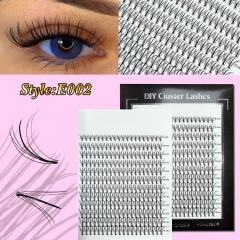 E002 DIY Cluster Lashes D curl (8mm-16mm) Home Lash Extension Black