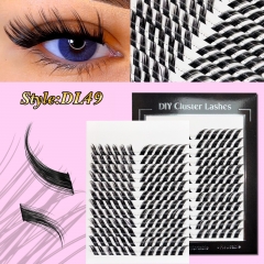DL49 DIY Cluster Lashes D curl Home Lash Extension Black