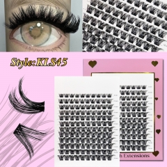 KLS45 DIY Cluster Lashes D curl (8mm-16mm) Home Lash Extension Pink