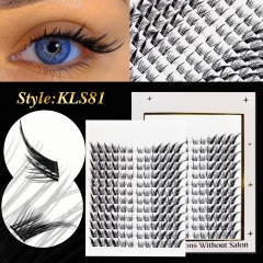 KLS81 DIY Cluster Lashes D curl (6mm-16mm) Home Lash Extension WHITE