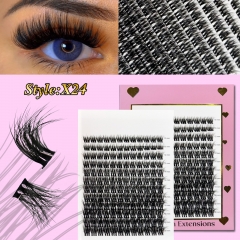 X24 DIY Cluster Lashes D curl (10mm-20mm) Home Lash Extension Pink