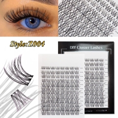 Z004 DIY Cluster Lashes D curl (8mm-16mm) Home Lash Extension Black