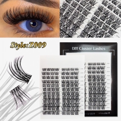 Z009 DIY Cluster Lashes D curl (8mm-16mm) Home Lash Extension White