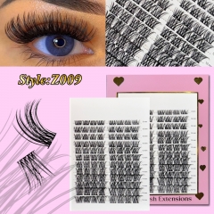 Z009 DIY Cluster Lashes D curl (8mm-16mm) Home Lash Extension