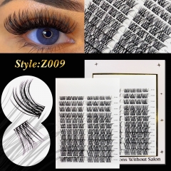 Z009 DIY Cluster Lashes D curl (8mm-16mm) Home Lash Extension Black