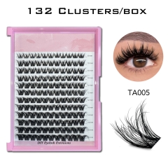 TA005 Invisible Band DIY Cluster Lashes (132 clusters) D curl