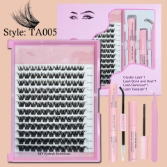 TA005 Invisible Band DIY Cluster PRO Kit (1 box cluster, 1 Glue Bond/Seal, 1Remover, 1 Tweezer,1 outer box )