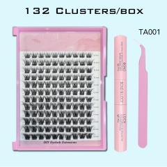 TA001 Invisible Band DIY Cluster Kit (1 box cluster 1 Glue Bond/Seal 1 Tweezer)