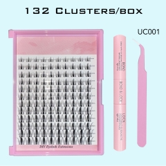 UC001 Invisible Band DIY Cluster Kit (1 box cluster 1 Glue Bond/Seal 1 Tweezer)