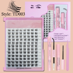 TD003 Invisible Band DIY Cluster PRO Kit (1 box cluster, 1 Glue Bond/Seal, 1Remover, 1 Tweezer,1 outer box )