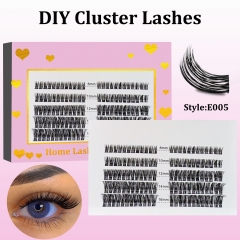 E005 DIY Cluster Lashes (8-16MM) D curl 60 Clusters Pink