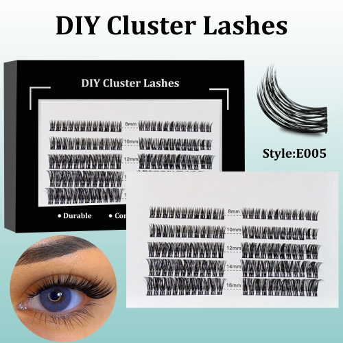 E005 DIY Cluster Lashes (8-16MM) D curl 60 Clusters
