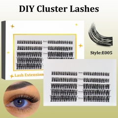 E005 DIY Cluster Lashes (8-16MM) D curl 60 Clusters White