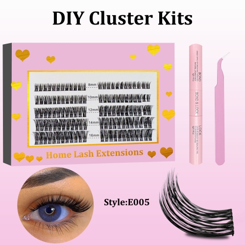 E005 DIY Cluster Lashes (8-16MM) D curl 60 Clusters KIT