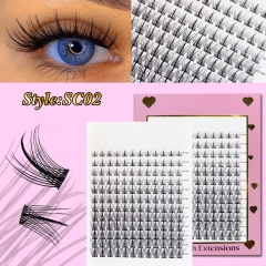 SC02 DIY Cluster Lashes D curl (8mm-16mm) Home Lash Extension Pink