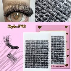 V02 DIY Cluster Lashes 3D curl (8mm-24mm) Home Lash Extension Pink