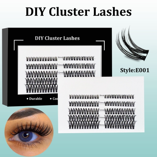E001 DIY Cluster Lashes (8-16MM) D curl 60 Clusters