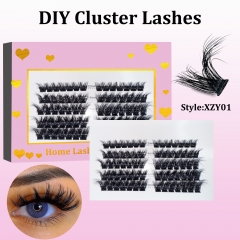 XZY01 DIY Cluster Lashes (12-20MM) D curl 50 Clusters