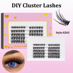 XZ02 DIY Cluster Lashes (12-20MM) D curl 60 Clusters