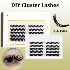 FM14 DIY Cluster Lashes (8-16MM) D curl 120 Clusters White