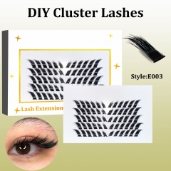 E003 Foxy Eye DIY Cluster Lashes (C curl) 144 clusters White