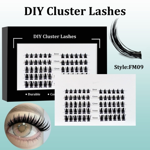 FM09 Spike DIY Cluster Lashes (8-16MM) D curl 60 Clusters