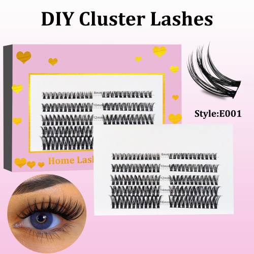 E001 DIY Cluster Lashes (8-16MM) D curl 60 Clusters