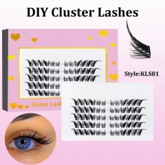KLS81 Foxy eye DIY Cluster Lashes C curl