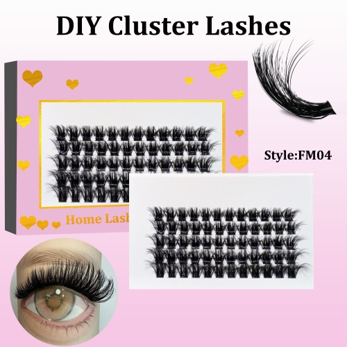 FM04 Mega Volume DIY Cluster Lashes (16-20MM) 3D curl, 60 Clusters