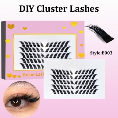 E003 Foxy Eye DIY Cluster Lashes (C curl) 144 clusters Pink