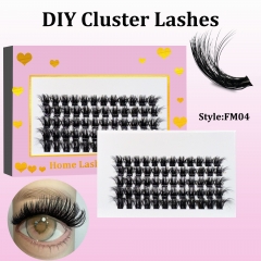 FM04 Mega Volume DIY Cluster Lashes (16-20MM) 3D curl, 60 Clusters Pink