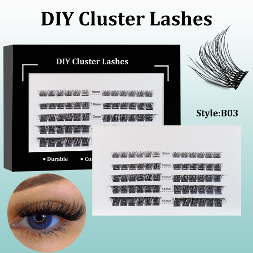 B03 DIY Cluster Lashes (8-16MM) D curl 60 Clusters