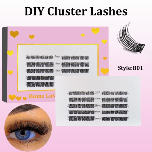 B01  DIY Cluster Lashes (8-16MM) D curl 60 Clusters