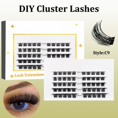 C9 DIY Cluster Lashes (8-16MM) D curl 50 Clusters White