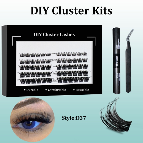 D37 DIY Cluster Lashes (8-16MM) D curl 60 Clusters