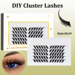 DL49 Foxy eye DIY Cluster Lashes (D curl) White