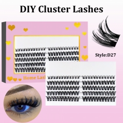 D27 DIY Cluster Lashes (8-16MM) D curl 60 Clusters Pink