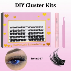 D37 DIY Cluster Lashes (8-16MM) D curl 60 Clusters