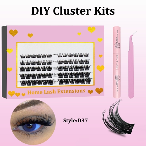 D37 DIY Cluster Lashes (8-16MM) D curl 60 Clusters