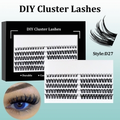D27 DIY Cluster Lashes (8-16MM) D curl 60 Clusters Black