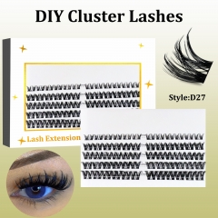 D27 DIY Cluster Lashes (8-16MM) D curl 60 Clusters White