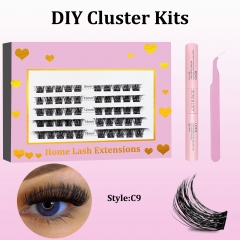 C9 DIY Cluster Lashes (8-16MM) D curl 50 Clusters KIT