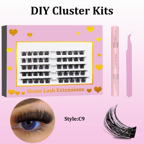 C9 DIY Cluster Lashes (8-16MM) D curl 50 Clusters KIT