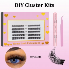 B01  DIY Cluster Lashes (8-16MM) D curl 60 Clusters KIT