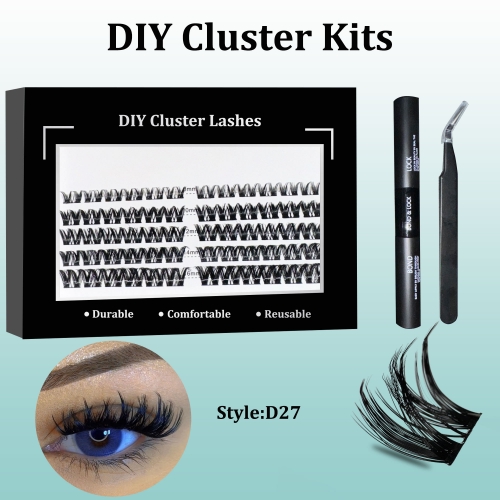 D27 DIY Cluster Lashes (8-16MM) D curl 60 Clusters KIT