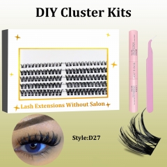 D27 DIY Cluster Lashes (8-16MM) D curl 60 Clusters KIT White