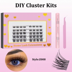 Z008 DIY Cluster Lashes (8-16MM) D curl 60 Clusters KIT