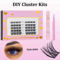 Z009 DIY Cluster Lashes (8-16MM) D curl KIT Pink